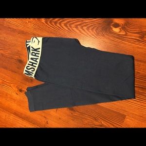 Blue gym shark leggings. Gently worn.